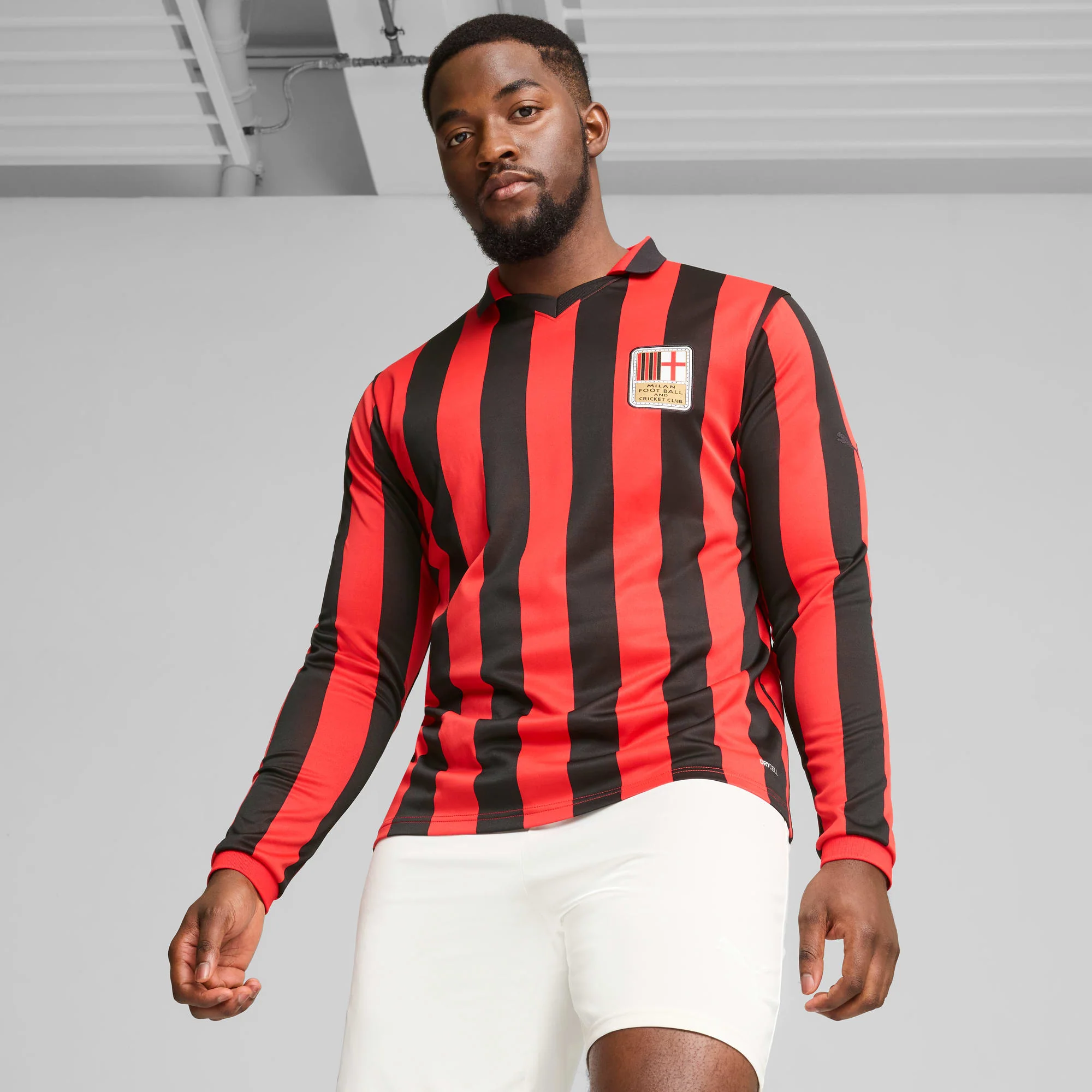 AC Milan 125th Anniversary Men's Long Sleeve Authentic Jersey - Image 3
